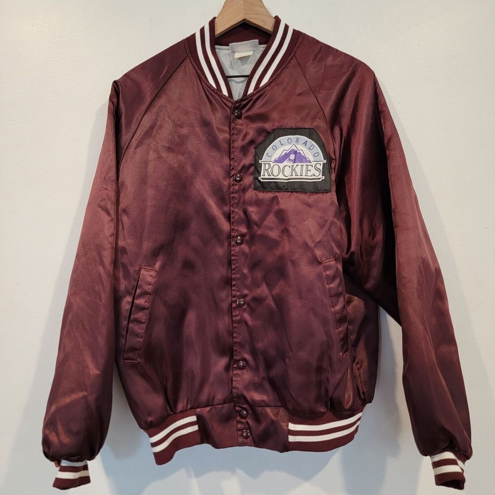 VTG Hartwell Sports Satin Jacket Colorado Rockies Baseball